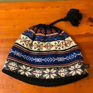 Turtle Fur wool winter hat with adjustable pom-pom